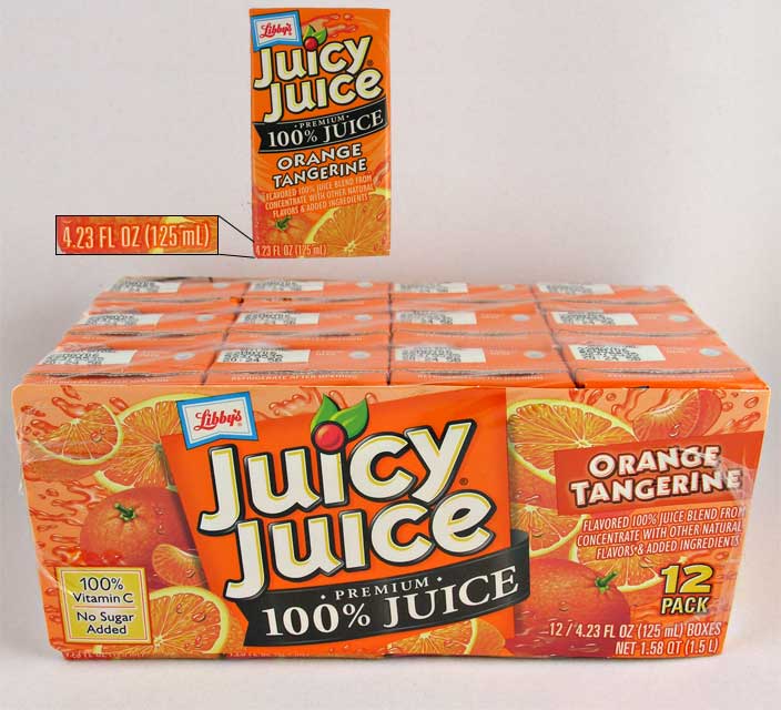 Metric-sized juices and fruit drinks – US Metric Association