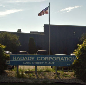 Image of Hadady Corporation's logo at entrance
