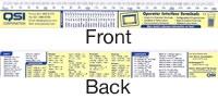 Front and back images of QSI plastic ruler